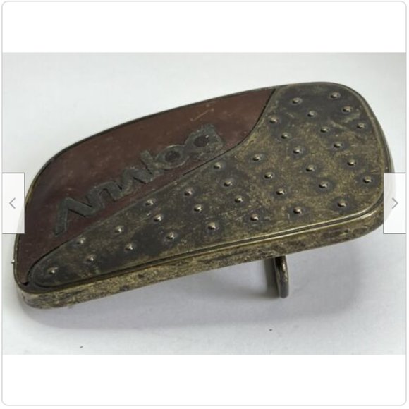 Vintage Patinaed Analog Burton Snowboard Solid Brass Belt Buckle - Picture 3 of 3